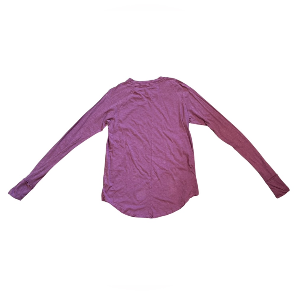 We The Free Free People Purple Arden Long Sleeve Tee - Picture 4 of 12